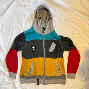 LRG Roots Equipment Kids Hoodie Size L‎ Colorblock Zip Up Jacket